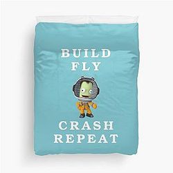 Build a catapult or a rocket and crash it in the Kerbal Space Program