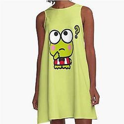 Why Is Keroppi Confused A-Line Dress