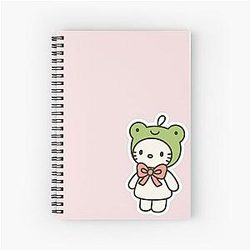 Hello Kitty Keroppi Hat Spiral Notebook