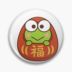 Keroppi Daruma Pin