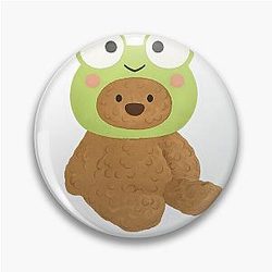 Keroppi Teddy Bear Pin