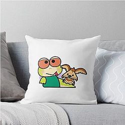 Keroppi Hut Throw Pillow