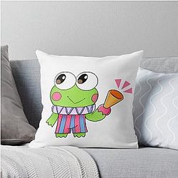 Clown Keroppi Throw Pillow