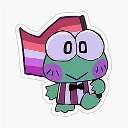 Lesbian Pride Keroppi Sticker
