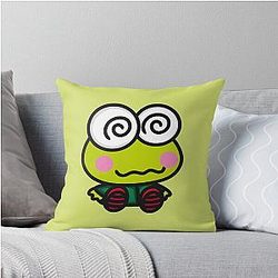 When Keroppi gets Dizzy Throw Pillow
