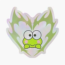 Keroppi Tribal Heart Holographic Sticker