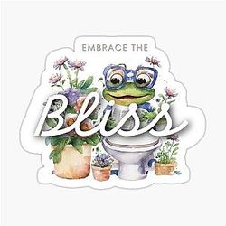 Keroppi Sticker, Embrace the Bliss Sticker, Flower Stickers