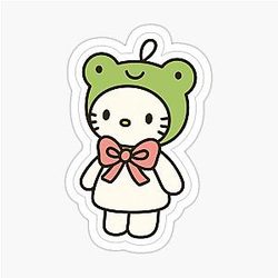 Hello Kitty Keroppi Hat Sticker