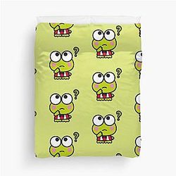 Why is Keroppi Confused Duvet Cover