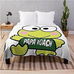 Keroppi Papa Roach throw blanket