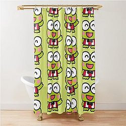 Excited Keroppi Shower Curtain