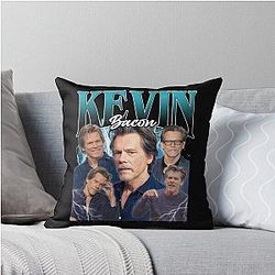 Kevin Bacon Vintage Iconic Actor Throw Pillow