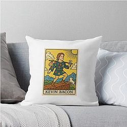 Kevin Bacon Tarot Card Throw Pillow