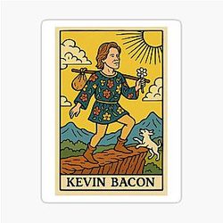 Kevin Bacon Tarot Card Sticker