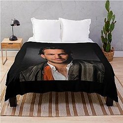 Kevin Costner Portrait Movie Film Actor Hollywood Throw Blanket