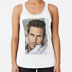 Young Kevin Costner Racer Tank Top