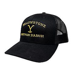 Yellowstone Dutton Ranch Kevin Costner Western TV Show Trucker Hat Cap Black One Size