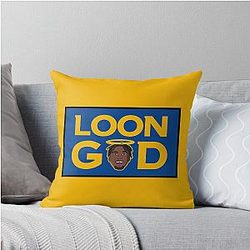 Kevon Looney - Loon God GSW Basketball Throw Pillow