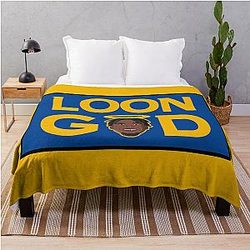 Kevon Looney - Loon God GSW Basketball Throw Blanket