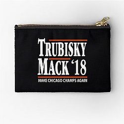 Khalil Mack Mitchell Trubisky Chicago Bears Football Fans Zipper Pouch