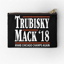 Khalil Mack Mitchell Trubisky Chicago Bears Football Zipper Pouch