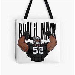 Cartoon Khalil Mack All Over Print Tote Bag