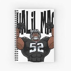 Cartoon Khalil Mack Spiral Notebook
