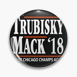 Khalil Mack Mitchell Trubisky Chicago Bears Football Fans Pin
