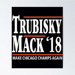 Khalil Mack Mitchell Trubisky Chicago Bears Football Fans Poster