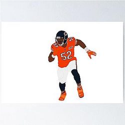 Khalil Mack Bears Football Poster