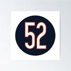 Khalil Mack Number 52 Jersey Chicago Bears Poster