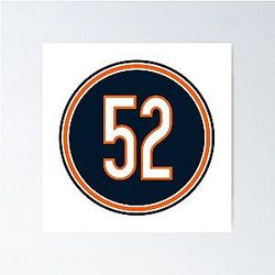 Khalil Mack Number 52 Jersey Chicago Bears Poster