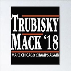 Khalil Mack Mitchell Trubisky Chicago Bears Football Poster