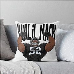 Cartoon Khalil Mack Throw Pillow