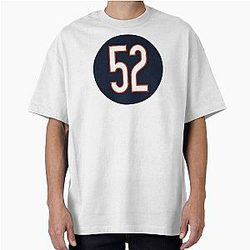 Khalil Mack Number 52 Jersey Chicago Bears Oversized T-Shirt