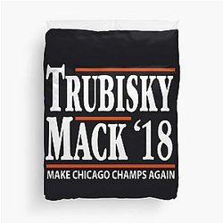 Khalil Mack Mitchell Trubisky Chicago Bears Football Fans Duvet Cover