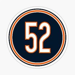 Khalil Mack #52 Chicago Bears Jersey Inspired Sticker