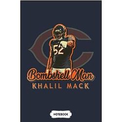 Khalil Mack Notebook: Journal, Planner, Diary, 120 Pages, 6x9 Hardcover