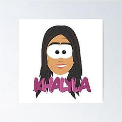 Cute Khalyla Kuhn From South Park Style Poster