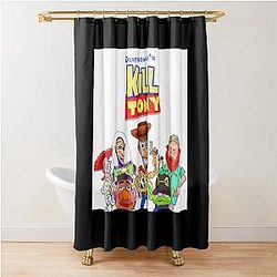 Comedy Podcast Kill Tony Evil Clown Shower Curtain