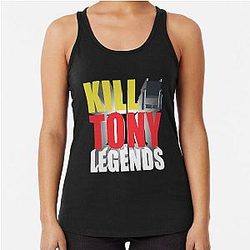Michael Lehrer Tribute Kill Tony Gifts & Merchandise for Sale Racerback Tank Top