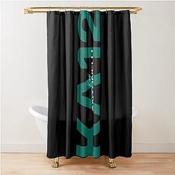 Kimi Antonelli F1 2025 Black and Blue Shower Curtain
