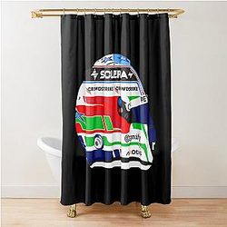 Kimi Antonelli 2025 Helmet Sketch Shower Curtain