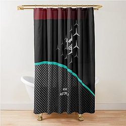 Kimi Antonelli Carbon Fiber F1 2025 Shower Curtain
