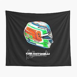 Kimi Antonelli F1 2024 Helmet Tapestry