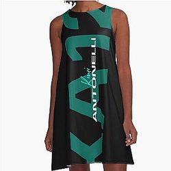 Kimi Antonelli KA12 black and blue F1 2025 A-Line Dress