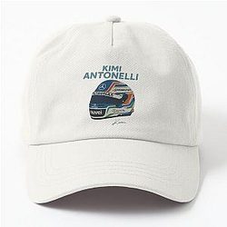 Kimi Antonelli Mercedes Helmet Illustration Formula 1 Italy Motorsport Art Dad Hat