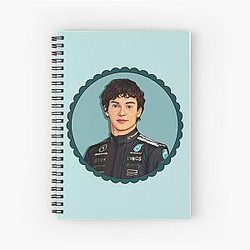 Kimi Antonelli Cartoon Spiral Notebook