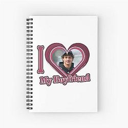 I Love My Boyfriend Kim Antonelli Spiral Notebook