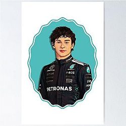 Andrea Kimi Antonelli Cartoon Poster